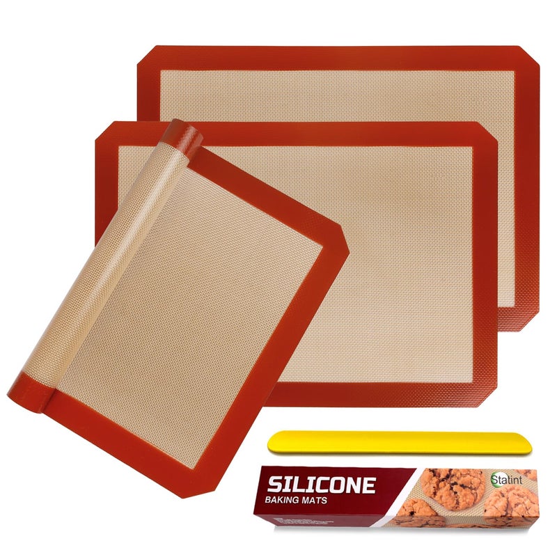 STATINT WINDOW FILMS STATINT Non-Stick Silicone Baking Mat, Premium Food Safe - Pack of 3 - Image 1